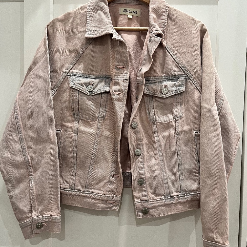 Madewell Washed Pink Denim Jacket